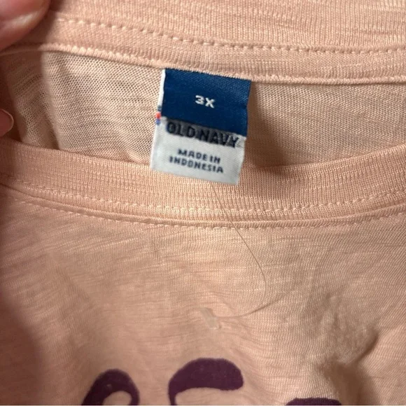 Old Navy Size 3X Light Pink FORCE OF NATURE Graphic Short Sleeve Womens Top - Picture 2 of 14